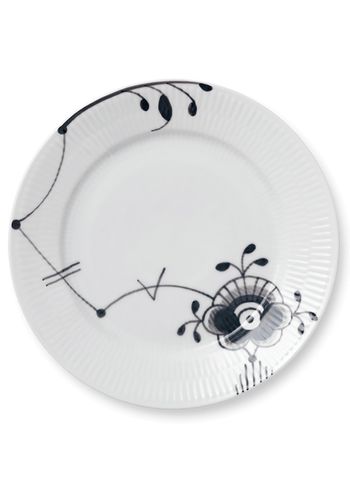 Royal Copenhagen - Plate - Black Fluted Mega - Plates - Plate - Decoration no. 6 - 22 cm