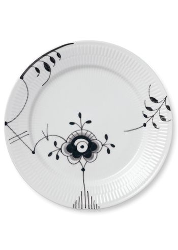 Royal Copenhagen - Plate - Black Fluted Mega - Plates - Plate - Decoration no. 6 - 27 cm