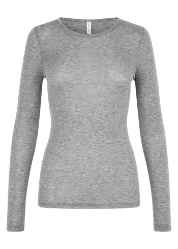 Samsøe & Samsøe - Camicetta - SADou T-shirt LS - Grey Mel