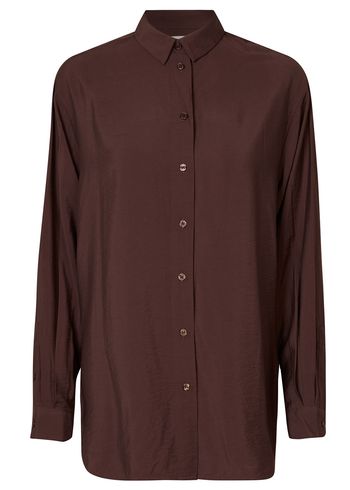 Samsøe & Samsøe - Skjorte - Alfrida Shirt 14639 - Brown Stone