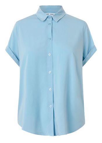 Samsøe & Samsøe - Chemise - Majan SS Shirt - SUBDUED BLUE