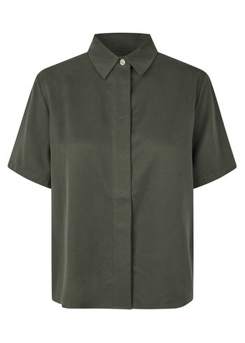 Samsøe & Samsøe - Shirt - Mina SS Shirt - BELUGA