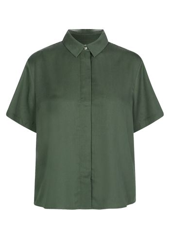 Samsøe & Samsøe - Camisa - Mina SS Shirt - DUSTY OLIVE
