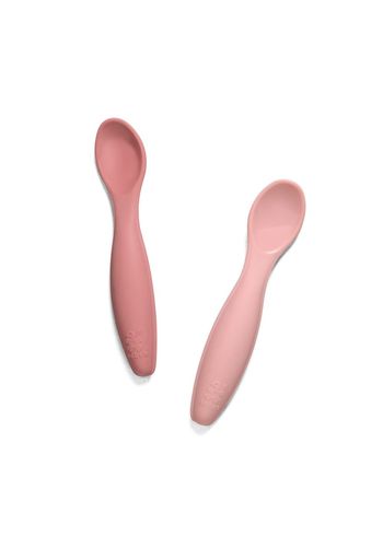 Sebra - Cutelaria - Silicone Spoon Set - Blossom Pink