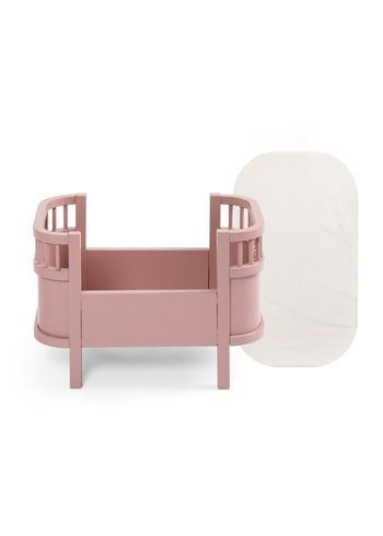 Sebra - Tillbehör till dockor - Sebra Doll's Bed + Mattress - Blossom pink