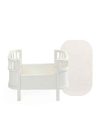 Sebra - Poppen accessoires - Sebra Doll's Bed + Mattress - White