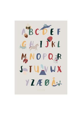 Sebra - Plakat - Plakat med Alfabetet A-Å (DA) - Pixie / Dragon