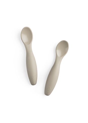 Sebra - Cuillères - Silicone Spoon Set, short - Jetty Beige
