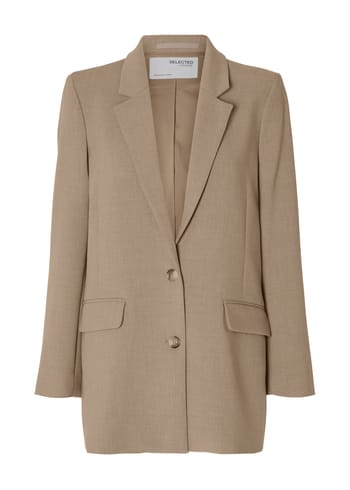 Selected Femme - Blazer - SLFRita LS Relaxed Blazer NOOS - Camel Melange