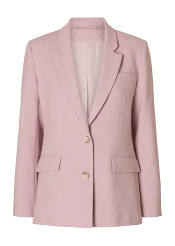 Selected Femme - Blazer - SLFRita Classic Blazer - Bleached Mauve Melange