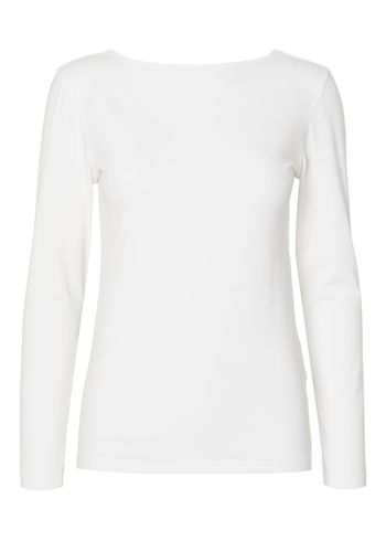 Selected Femme - Blouse - SLFCora LS Reversible Top NOOS - Snow White
