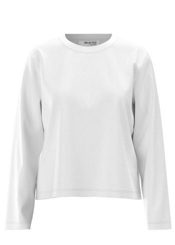 Selected Femme - Camicetta - SLFEssential LS Boxy Tee NOOS - White