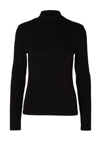 Selected Femme - Bluse - SLFGinny LS High Neck Top - Black