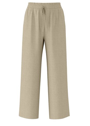 Selected Femme - Spodnie - SLFViva - Gulia HW Long Linen Pants NOOS - Greige