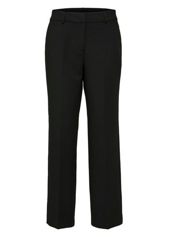 Selected Femme - Pantaloni - SLFRita MW Wide Pant NOOS - Black