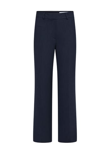 Selected Femme - Hose - SLFRita MW Wide Pant NOOS - Dark Sapphire Melange