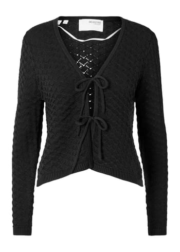 Selected Femme - Cardigan - SLFFrida LS Structure Knit Cardigan - Black