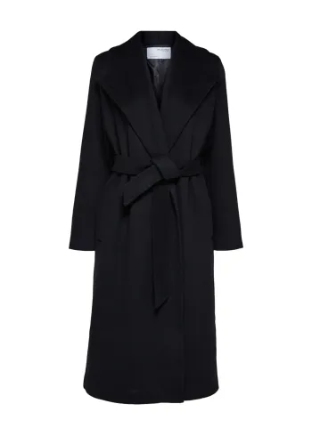 Selected Femme - Bóia - SLFRosa Wool Coat NOOS - Black