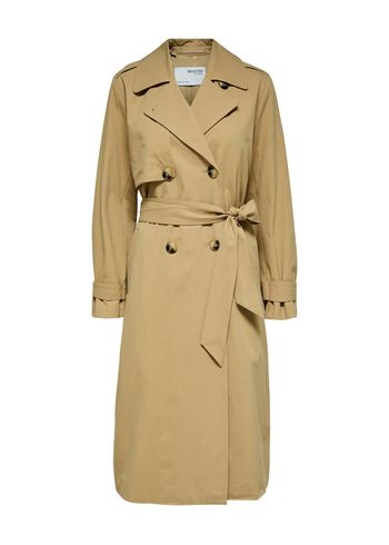 Selected Femme - Coat - SLFSia Trench Coat NOOS - Cornstalk