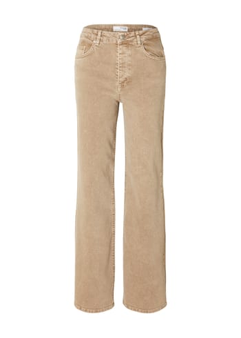 Selected Femme - Jeans - SLFAlice-Cora HW Latte Denim Wide Jeans - Beige Denim
