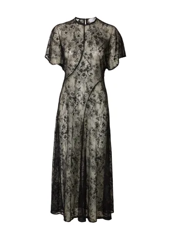 Selected Femme - Robe - SLFDaphne SS Midi Lace Dress - Black