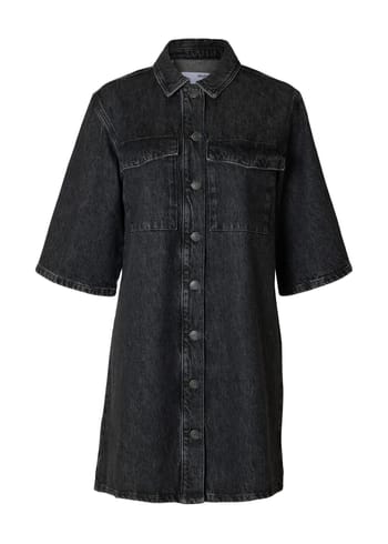 Selected Femme - Kleid - SLFHarper Short Denim Dress - Black