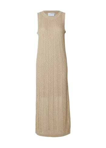 Selected Femme - Kjole - SLFHennah SL Knit Dress - Humus