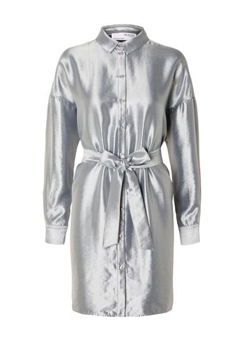 Selected Femme - Kjole - SLFSilva - Tonia LS Shirt Dress - Silver