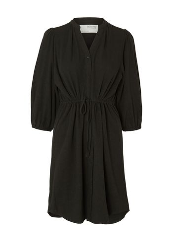 Selected Femme - Jurk - SLFViva-Damina 3/4 Short Dress - Black