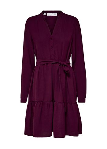 Selected Femme - Klänning - SLFMivia LS Short Dress - Potent Purple