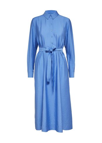 Selected Femme - Abito - SLFSalli LS Midi Dress - Ultramarine