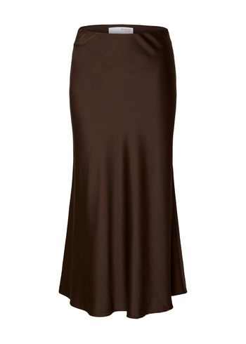 Selected Femme - Jupe - SLFLena HW Midi Skirt EX - Java