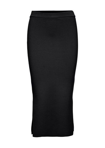 Selected Femme - Kjol - SLFMerle Fyria MW Knit Skirt - Black
