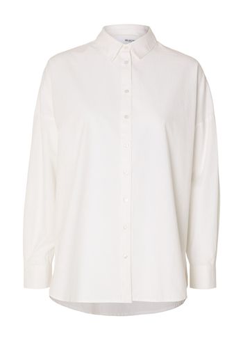 Selected Femme - Camisa - SLFDina-Sanni LS Shirt NOOS - Bright White