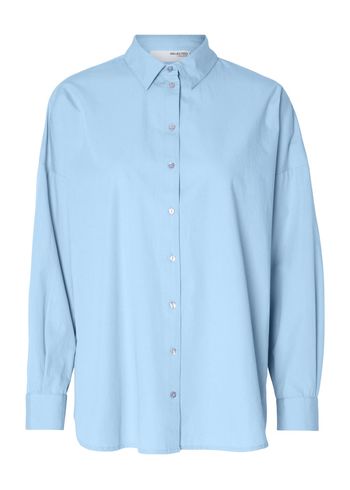 Selected Femme - Shirt - SLFDina-Sanni LS Shirt NOOS - Cashmere Blue