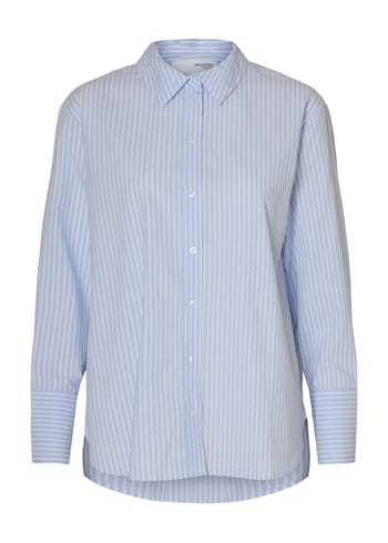 Selected Femme - Paita - SLFElisa LS Shirt - Cashmere Blue/White Stripes