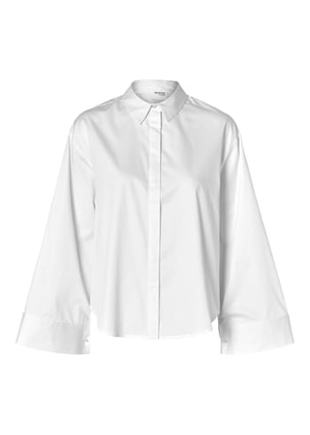 Selected Femme - Košeľa - SLFJody LS Pearl Button Shirt - Bright White