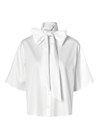 Selected Femme - Košile - SLFJuno 3/4 Bow Shirt - Bright White