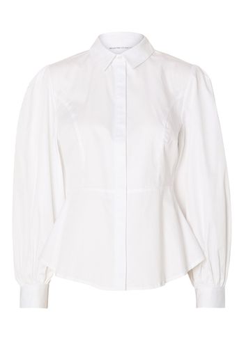 Selected Femme - Camisa - SLFVivi LS Fitted Shirt - Snow White