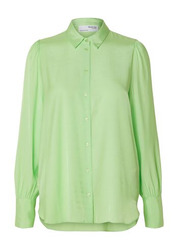 Selected Femme - Overhemden - SLFAlfa LS Shirt - Pistachio Green