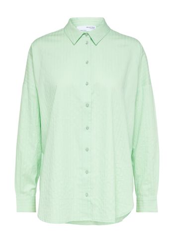 Selected Femme - Camisa - SLFLina-Sanni LS Shirt NOOS - Pistachio Green