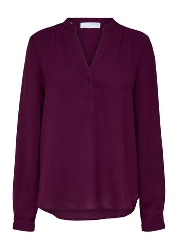 Selected Femme - Shirt - SLFMivia LS Top - Potent Purple