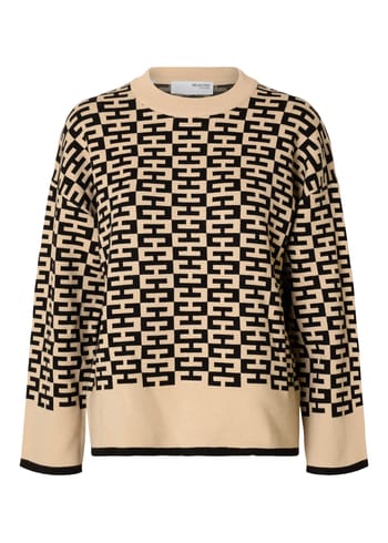 Selected Femme - Maglia - SLFKamma LS Knit O-neck - Irish Cream