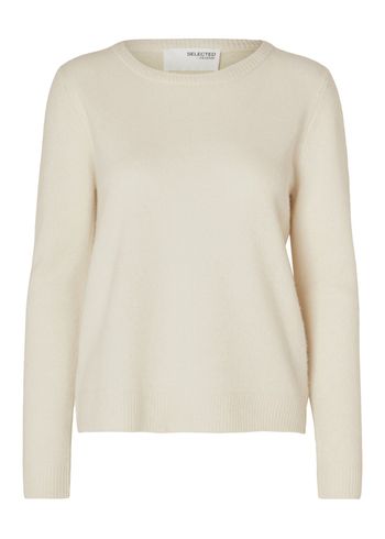 Selected Femme - Neulo - SLFManila LS KNit Cashmere O-Neck NOOS - Birch