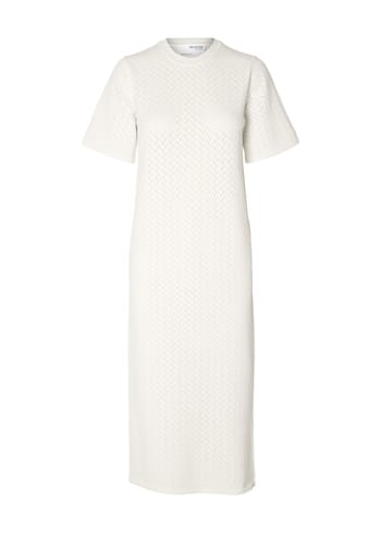 Selected Femme - Vestido de malha - SLFHelena 2/4 Knit Dress - Birch