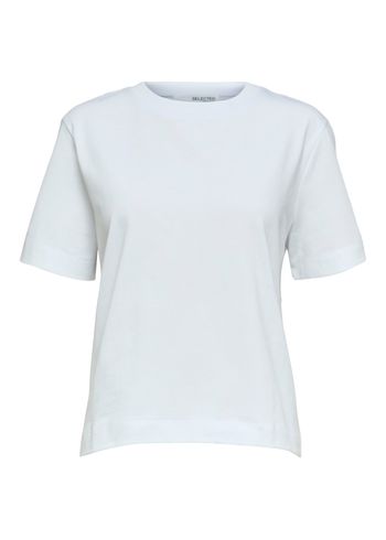 Selected Femme - T-paita - SLFEssential SS Boxy Tee NOOS - White