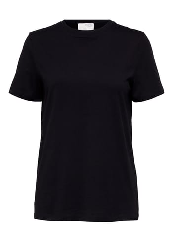 Selected Femme - Tričko - SLFMyessential SS O-neck Tee - Black