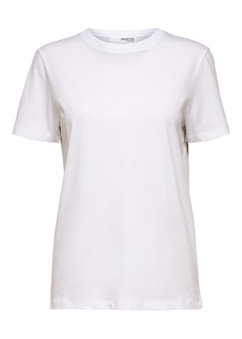 Selected Femme - T-shirt - SLFMyessential SS O-neck Tee - White