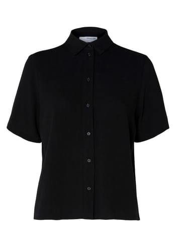 Selected Femme - T-paita - SLFViva - Marita SS Shirt - Black