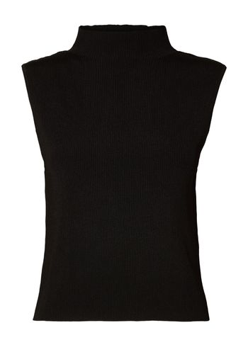 Selected Femme - Top - SLFCaro SL Knit Top - Black